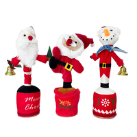 OEM-Anpassung Weihnachtsgeschenke Rotes Niedliches Lustiges Dimdu Marken-Spielzeug Puppe Gefülltes Tanzendes Plüschtier mit PP-Baumwollfüllung Weihnachtsmann
