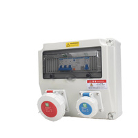 Boîte de distribution extérieure étanche IP66 ignifuge, prise 220V 40A, entrée 1x 32A 5P, sortie 1x 16A3P