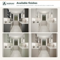 Meuble de cuisine de luxe avec portes laquées, aménagement en îlot, boîtes en panneaux de particules, rangement coulissant et fournitures pour projets de villas