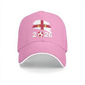 Gorra <span class=keywords><strong>de</strong></span> Béisbol SOLPOP <span class=keywords><strong>de</strong></span> 6 Paneles con la Bandera <span class=keywords><strong>de</strong></span> la Cruz <span class=keywords><strong>de</strong></span> San Jorge <span class=keywords><strong>de</strong></span> Inglaterra 2026, para Aficionados <span class=keywords><strong>de</strong></span> la Copa <span class=keywords><strong>de</strong></span> Fútbol, Color Rosa - Product Image 1