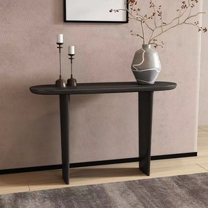 Mesa de Entrada Moderna de Madera Sólida de Lujo, Mesa Consola Estrecha y Sencilla para <span class=keywords><strong>Pasillo</strong></span>, Mueble de Sala de Estar Negro y Duradero - Product Image 2