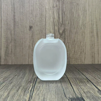 Botella de Perfume de Vidrio al por Mayor de 30 ml con Tapa de Rosca, Diseño Transparente Gris Ahumado Esmerilado, Botella de Spray Reutilizable