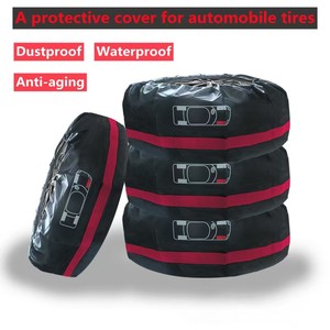 Funda Protectora para Neumáticos de Coche, Estilo Deportivo, Impermeable, de Tela Oxford, Universal, para Verano e Invierno, para una Protección Óptima del Neumático de Repuesto - Product Image 2