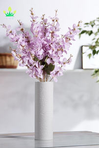 Delphinium artificiale <span class=keywords><strong>viola</strong></span> stelo <span class=keywords><strong>lungo</strong></span> Larkspur <span class=keywords><strong>fiore</strong></span> di seta per vaso alto composizione floreale matrimonio casa giardino decorazioni per feste - Product Image 6