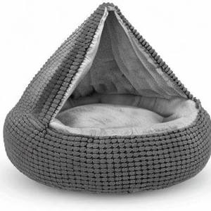 Vente en gros de paniers pour animaux de compagnie en coton PP écologique, motif uni, fourrure longue et moelleuse pour l'hiver, nid pour <span class=keywords><strong>chien</strong></span> et chat, lit pour chat, grotte en carton - Product Image 1