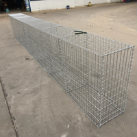 Paniers en treillis gabion carrés fabriqués en Chine, directement de l'usine, fil galvanisé de 4 mm/8G de diamètre, maille soudée 3" x 3" (clips de maille)