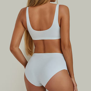 Sharicca nouveau soutien-gorge de Sport d'entraînement élégant et ensembles brefs gris ensemble de Yoga personnalisé Sport soutien-gorge culotte femme sans couture Yoga soutien-gorge ensemble - Product Image 2