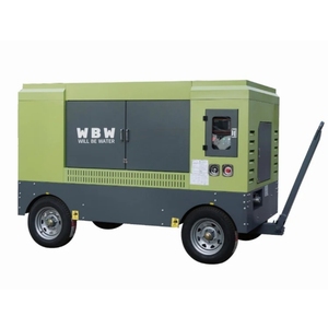 Máy nén khí trục vít DIESEL di động 350cfm 12bar theo dõi và máy nén di động bốn bánh - Product Image 2