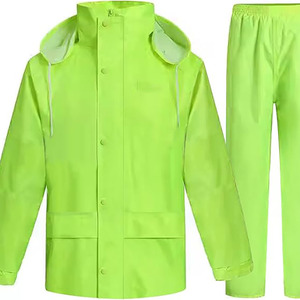 Chaqueta Impermeable de Alta Calidad, Reflectante, de <span class=keywords><strong>2</strong></span> Piezas, con Capucha, Traje de Lluvia de Poliéster y PVC - Product Image 2