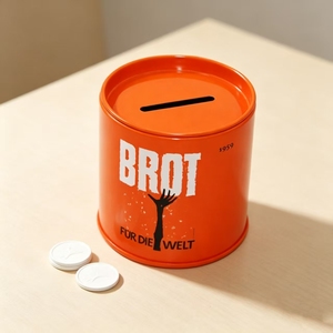 <span class=keywords><strong>Caja</strong></span> Redonda <span class=keywords><strong>de</strong></span> Metal Personalizada al por Mayor con Ranura para Monedas, Almacenamiento Versátil para Donaciones, Ahorros y Regalos Promocionales - Product Image 6