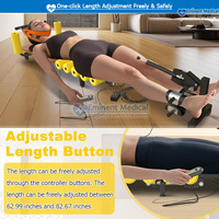 Table de traction électrique professionnelle réglable pour la colonne cervicale et lombaire, idéale pour la rééducation, l'entraînement et le fitness