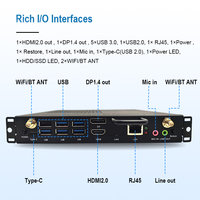 Mini PC Ops con Dispositivo de Pizarra Interactiva, 12.ª Generación de Procesadores Core I3 I5, LPDDR5 8G/256G, Pantalla 4K, Win11