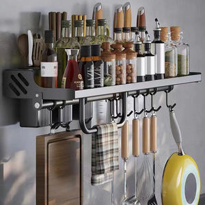 Stainless Steel <strong>Wall</strong> Mounted Knife Holder Tableware <strong>Storage</strong> Shelving <strong>Units</strong> Spice Organizer Rack for Kitchen - Product Image 6
