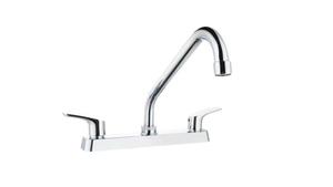 Robinet <span class=keywords><strong>sud</strong></span>-américain à deux poignées de 4 et 8 pouces, entièrement en plastique avec bec en acier inoxydable - Product Image 5