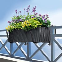 Supports de jardinières réglables pour garde-corps, support de jardinières en fer robuste pour garde-corps, rebord de fenêtre, patio, terrasse