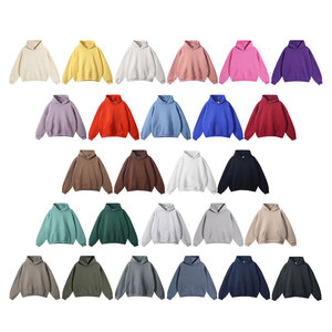 เสื้อฮู้ดโอเวอร์ไซส์ผ้าฟลีซคอตตอน 100% คุณภาพสูง สำหรับฤดูหนาว แบบ ODM มีเชือกผูกฮู้ด หนานุ่ม น้ำหนักมาก - Product Image 2
