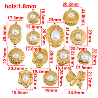 Pendentifs à breloques en or 18 carats imperméables en acier inoxydable pour la fabrication de bijoux