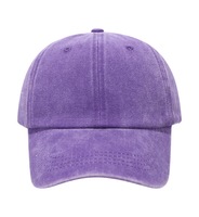 Casquette de baseball promotionnelle unisexe en toile de coton délavée style vintage, 6 panneaux, modèle Dad Hat, personnalisable avec broderie de logo, réglable, classique