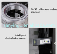 Machine de scellage automatique de gobelets en papier électrique commerciale pour yaourt, lait, boissons, idéale pour les commerces de bubble tea