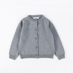 Beaucoup de couleurs épais bébé vêtements sweat cardigan couleur unie enfants <span class=keywords><strong>pull</strong></span> Designer filles tricots bébé chandails en tricot - Product Image 5