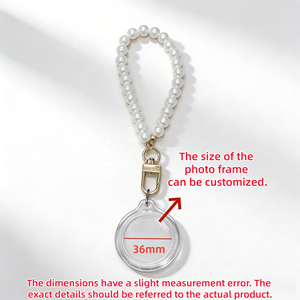 Custom Vintage Pearl Phone Acrylic Photo Frame Keychains Cellphone Straps Boho Telephone <strong>Lanyard</strong> <strong>for</strong> <strong>Key</strong> Bag Accessories - Product Image 4