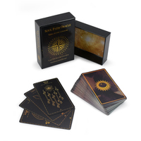 Boîte magnétique d'impression en vrac personnalisée cartes flash étanches bord doré papier de qualité pour jouer aux cartes de tarot guide pour enfants