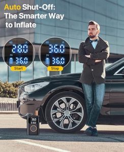 Tự động Sạc Điện Mini kỹ thuật số không dây di động không dây lốp <span class=keywords><strong>Inflator</strong></span> xe máy bơm không khí máy nén lốp inflators - Product Image 3