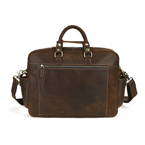 Sac Ando vintage en cuir de vache véritable, sacoche pour ordinateur portable 15 pouces, sac messager à bandoulière - Product Image 4