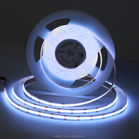 Tira de Luz LED RGB COB de Alta Luminosidad, 840 LED/m, DC24V, Flexible, 10mm de Ancho, 14W/m, IP33, Cortable, para Iluminación del Hogar