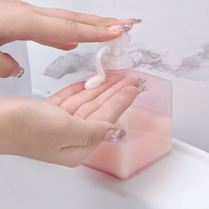 Foaming Soap <b>Dispenser</b> Square Pump <b>Bottle</b> Portable Hand Soap Container For Bathroom Use - Product Image 3