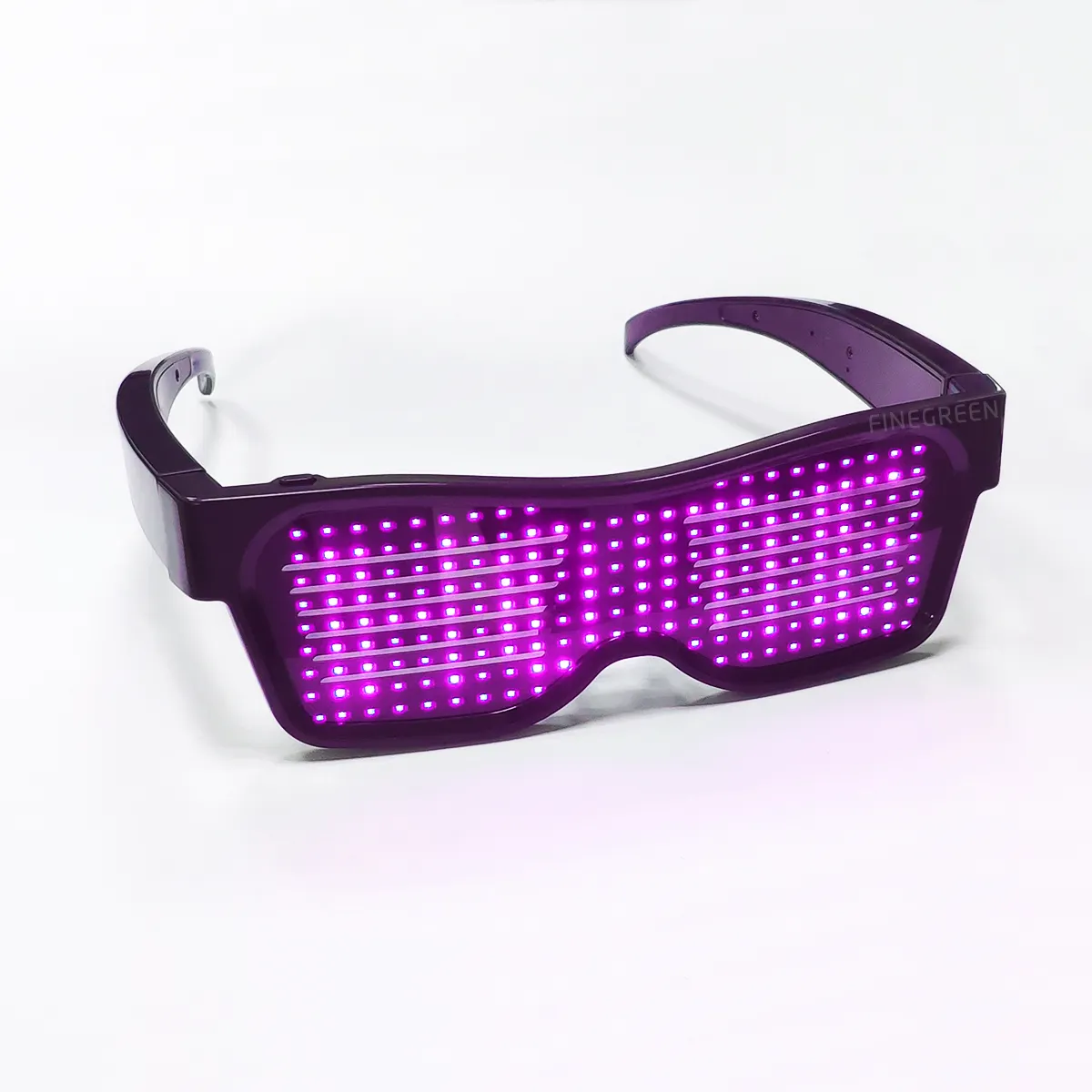 ready to ship Led programmable screen shutter glasses APP DIY party favor led light up glasses