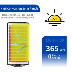 Ip66 Étanche Solaire Haute Puissance En Aluminium Moulé Sous Pression Éclairage De Route Extérieur 50W Lampadaire Solaire Tout En Un Led Lampes Solaires