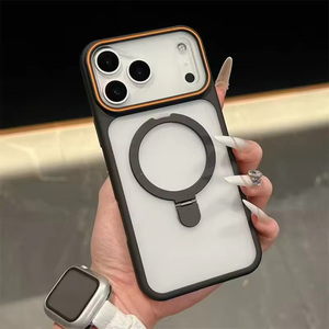 Étui de téléphone magnétique transparent mat givré avec support pour Samsung S26 Ultra S25 Plus S24 FE S21 S20 S10 S9 <span class=keywords><strong>S8</strong></span> Plus - Product Image 5