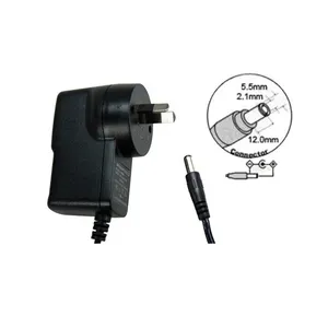 Adaptor Daya Plug 24V 1A Yang Dapat Dipertukarkan Adaptor Daya Adaptor POE Keluaran Tahan Api Warna PSE OEM Hitam Putih