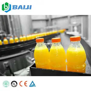 Economic small business automatic fruit juice filling capping and labeling machine