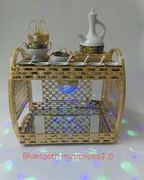Nouveauté 2026 : Plateau à café éthiopien Hebesha Rekebot avec musique Bluetooth et boule dansante