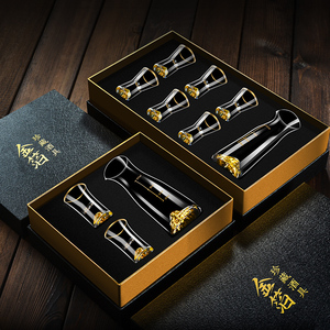 كوب ويسكي فودكا صغير مثمن قابل للتخصيص كوب رصاص كلاسيكي إبداعي منقوش أكواب خمور كريستال - Product Image 4