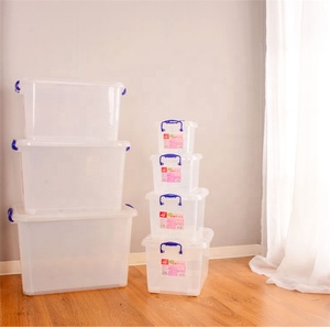 HOUSEHOLD <strong>STORAGE</strong> BOXES &amp; <strong>BINS</strong> WITH LID Manufacturer Multipurpose Stackable PP Clear <strong>Plastic</strong> <strong>Storage</strong> Box for Toys and Clothes - Product Image 1
