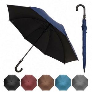 Parapluie droit imperméable en pongé pour le golf avec protection UV, logo personnalisé pour cadeaux d'affaires et voyages - Product Image 4