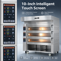Four à pâtisserie électrique portable numérique automatique commercial MH OVEN HEBK-3, 3 niveaux, 9 plateaux, avec vapeur et fonction boulangerie, 380V