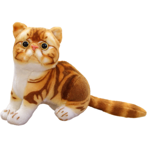 Muñeco de Peluche de Gato <span class=keywords><strong>Calico</strong></span>, Juguete Realista de Gatito Negro, Naranja y Blanco, Recuerdo y Regalo de Cumpleaños - Product Image 2