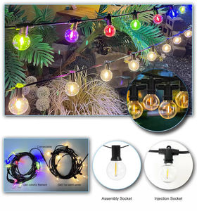 1 Wát ấm trắng <span class=keywords><strong>LED</strong></span> G40 Bóng Đèn Ngoài Trời chuỗi Lights E12 cơ sở IP44 không thấm nước Cổ Tích Vòng hoa cho Patio & vườn - Product Image 4