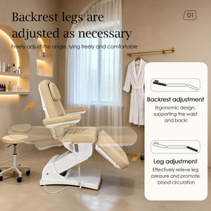 Luxury Modern Salon Professional Electric <b>Portable</b> Facial Spa Massage Table Adjustable Footrest 3 Motor Hotel Bedroom Outdoor - Product Image 3