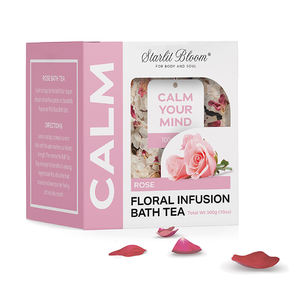 OEM/ODM Großhandel Florale Kräuter Rosa Luxus Lavendel Rosen Badesalz Bade-Teebeutel Verpackung mit Blumen - Product Image 3