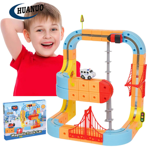 Ensemble <span class=keywords><strong>de</strong></span> <span class=keywords><strong>train</strong></span> <span class=keywords><strong>électrique</strong></span> magique 88 pièces pour enfants, circuit <span class=keywords><strong>de</strong></span> <span class=keywords><strong>train</strong></span> <span class=keywords><strong>électrique</strong></span> magnétique 3D, blocs <span class=keywords><strong>de</strong></span> construction, jouet d'angle pour enfants - Product Image 1