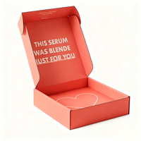 Boîte d'emballage postale en carton ondulé rigide rose pour écran solaire avec logo personnalisé imprimé et laminage mat