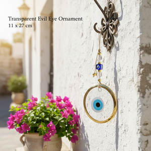 Produit d'outil de tournage transparent Evil Eye Ornament 11X27 cm - Product Image 3