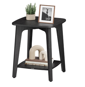 Mesa Auxiliar Multifuncional Moderna de Madera Maciza con 2 Niveles de Almacenamiento, Mesa Auxiliar Estrecha Plegable para Dormitorio y Sala de Estar - Product Image 3