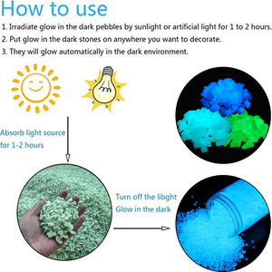 Tùy Chỉnh Gói Tự Nhiên Màu Hồng Trắng Cao Sáng Glow Dark Vườn Sỏi Nhân Tạo Sáng Đá Cho Cảnh Quan Trang Trí Nội Thất Cuội Sỏi - Product Image 3