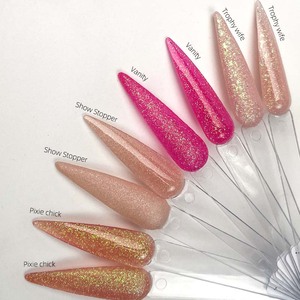 IPHF Shimmer Glitter Crystal Clear <span class=keywords><strong>Pink</strong></span> Polvo acrílico EMA Dipping Acrílico Nail Powder <span class=keywords><strong>Cover</strong></span> <span class=keywords><strong>Pink</strong></span> - Product Image 2